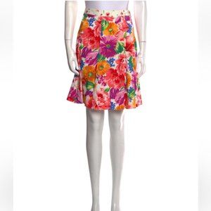 D&G Floral Print Knee Length Skirt